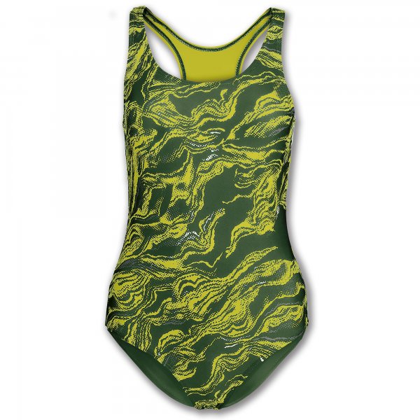 SWIMSUIT WAVE GREEN-BLACK WOMAN