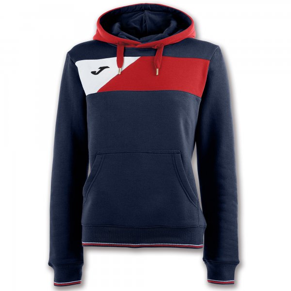 HOODIE SWEATSHIRT CREW II NAVY-RED WOMAN