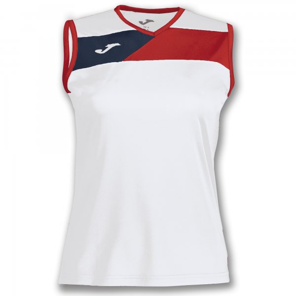 TSHIRT CREW II WHITE-RED SLEEVELESS WOMAN