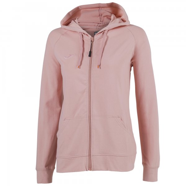 SWEATSHIRT WITH ZIP COMBI COTTON PINK WOMEN
