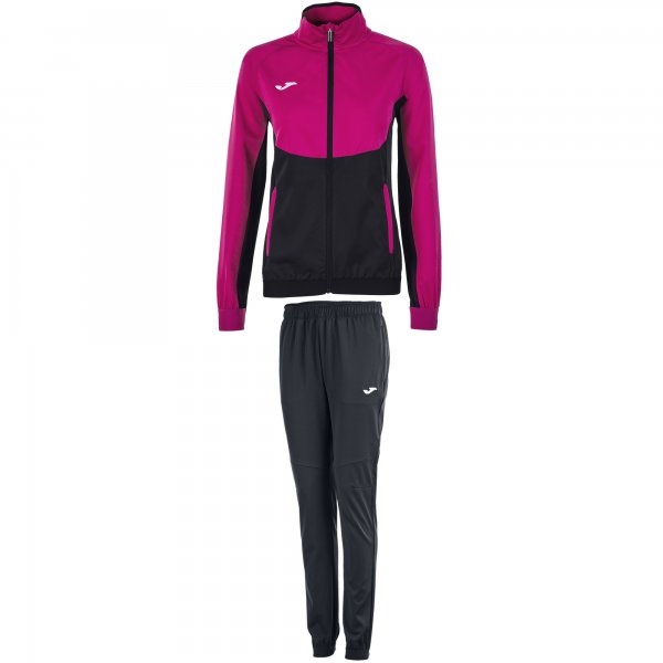 TRACKSUIT ESSENTIAL MICROFIBER BLACK-PINK WOMEN