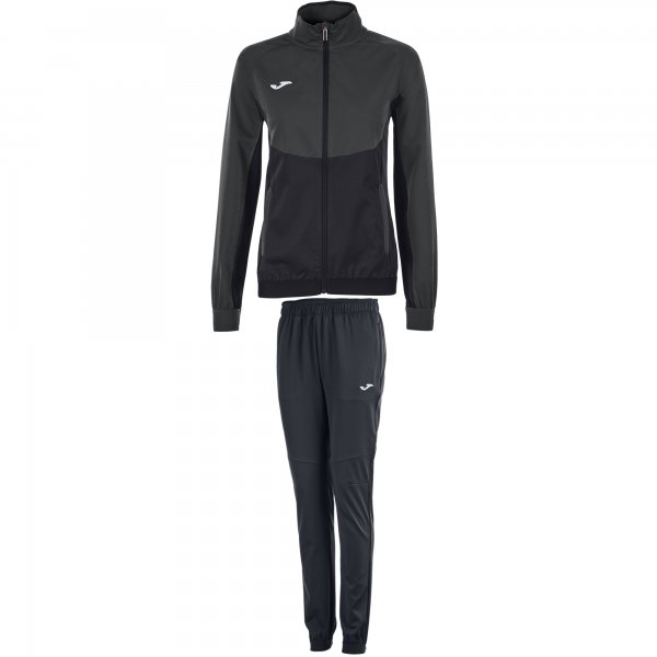 TRACKSUIT ESSENTIAL MICROFIBER DARK GREY-BLACK WOMEN