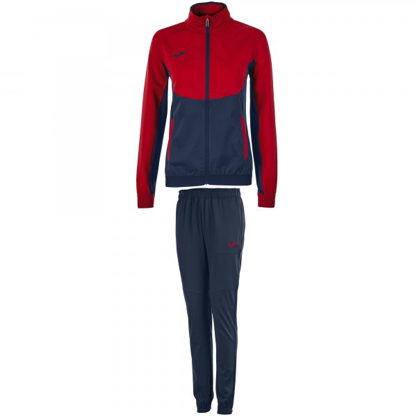 TRACKSUIT ESSENTIAL MICROFIBER NAVY BLUE -RED WOMEN