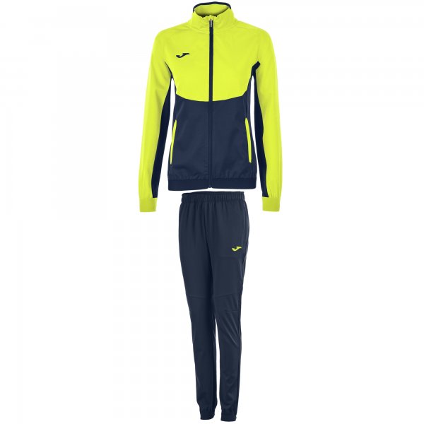 TRACKSUIT ESSENTIAL MICROFIBER NAVY BLUE-YELLOW WOMEN