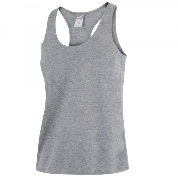 SLEEVELESS T-SHIRT COMBI COTTON MELANGE WOMEN