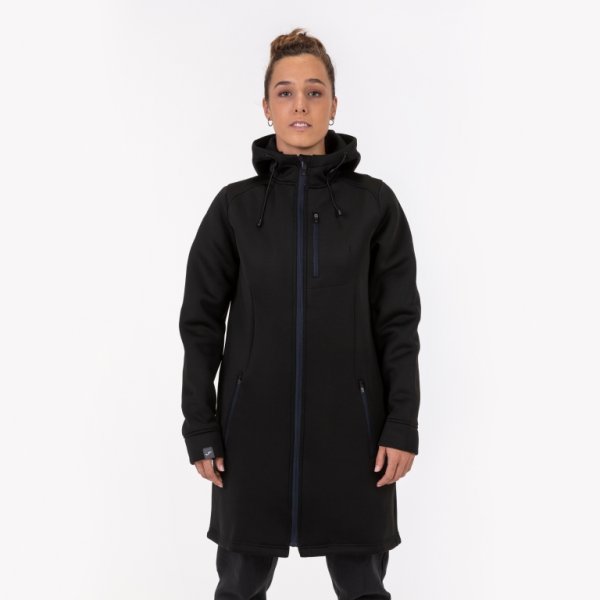JACKET ZIPPER HOODIE BLACK WOMAN