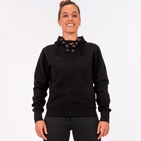 HOODED SWEATSHIRT BLACK WOMAN