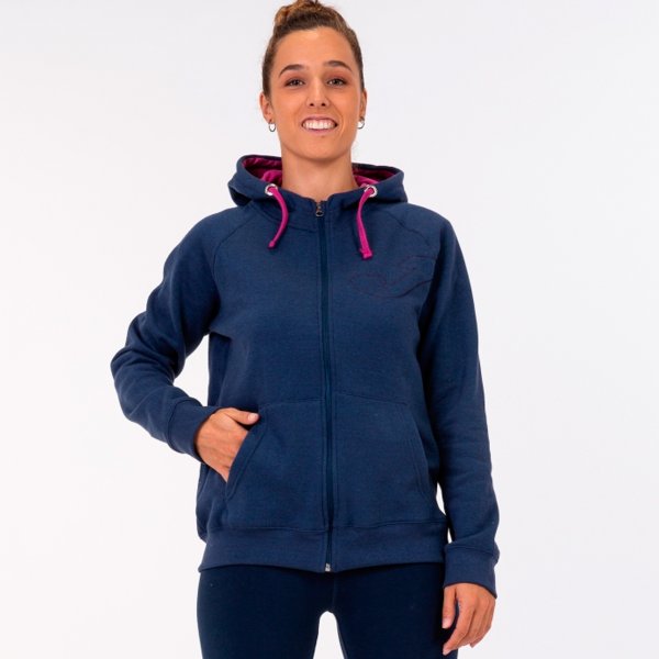 HOODED JACKET INDIGO MELANGE WOMAN