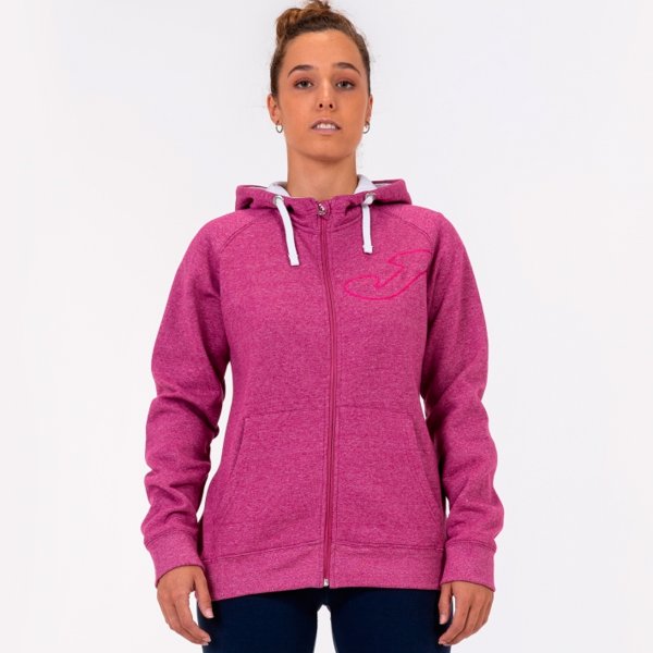 HOODED JACKET PINK MELANGE WOMAN