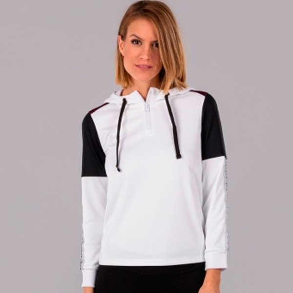 SUNNA HOODED SWEATSHIRT WHITE-BLACK WOMAN