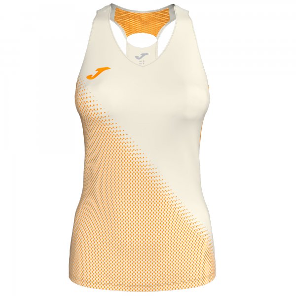 T-SHIRT AURORA OFFWHITE-MUSTARD SLEEVELESS WOMAN