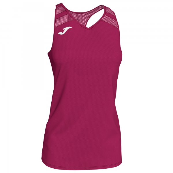 T-SHIRT AURORA FUCHSIA-WHITE MESH SLEEVELESS WOMAN