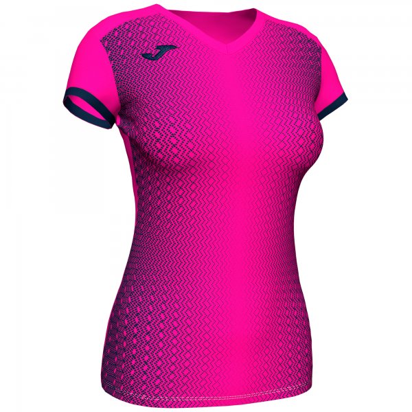 SUPERNOVA T-SHIRT FLUOR PINK-DARK NAVY S/S