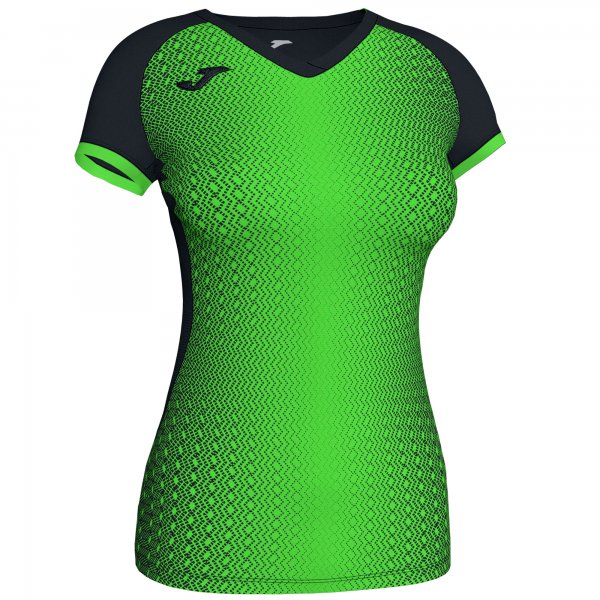 Женская футболка SUPERNOVA T-SHIRT BLACK-FLUOR GREEN S/S