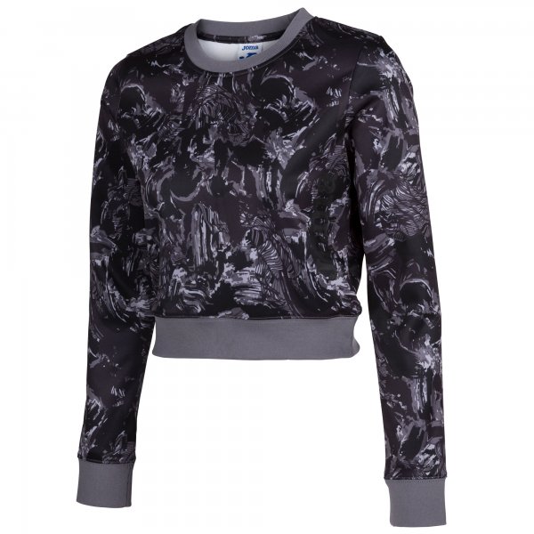 SWEATSHIRT SELENE PRINTED BLACK-ANTHRACITE WOMAN