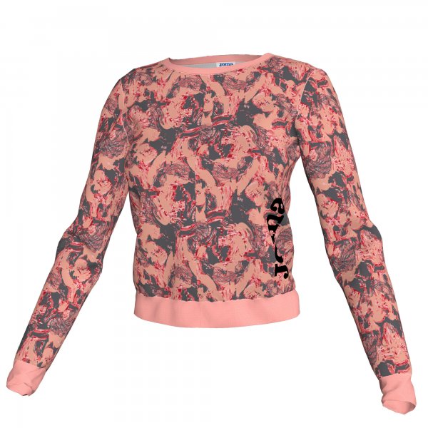 SWEATSHIRT SELENE PRINTED PINK-ANTHRACITE WOMAN