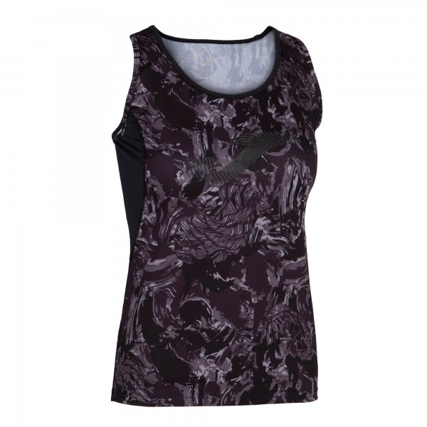 T-SHIRT PRINTED SELENE BLACK-ANTHRACITE SS WOMAN