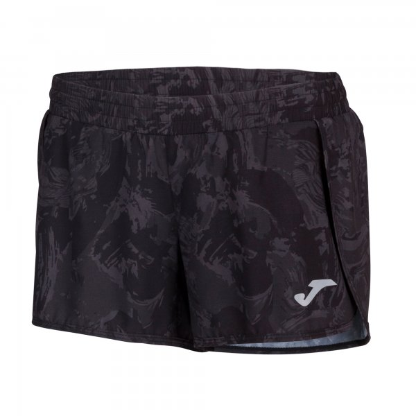 SHORT PRINTED SELENE BLACK-ANTHRACITE WOMAN