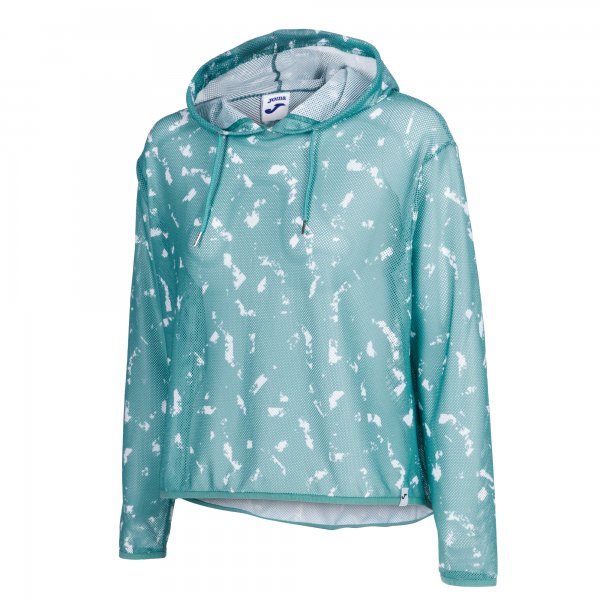 SWEATSHIRT HOODIE ELECTRA TURQUOISE WOMAN