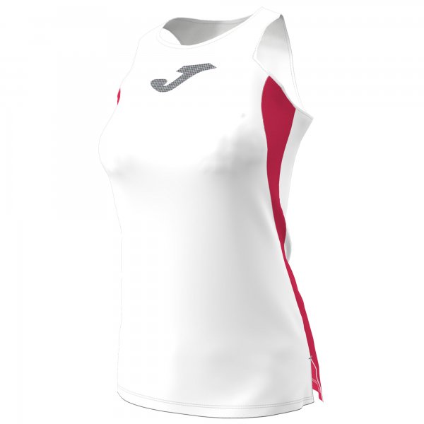 XAGO T-SHIRT WHITE-FUCHSIA SLEEVELESS
