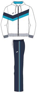 MULTISPORT HOODED WHITE-NAVY TRACKSUIT
