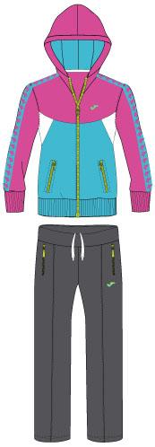 PINK-BLUE-GREY WOMAN TRACKSUIT
