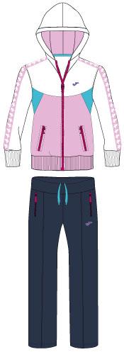 WHITE-PINK-NAVY WOMAN TRACKSUIT