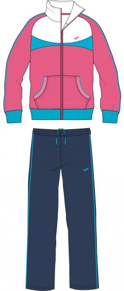 JUNIOR GIRL F.TERRY WHITE-PINK-NAVY TRACKSUIT