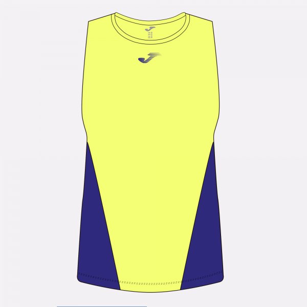 SUIDO T-SHIRT YELLOW-BLUE SLEEVELESS