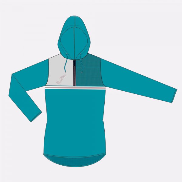 AQUIANA HOODIE SWEATSHIRT GREEN-GRAY-PINK