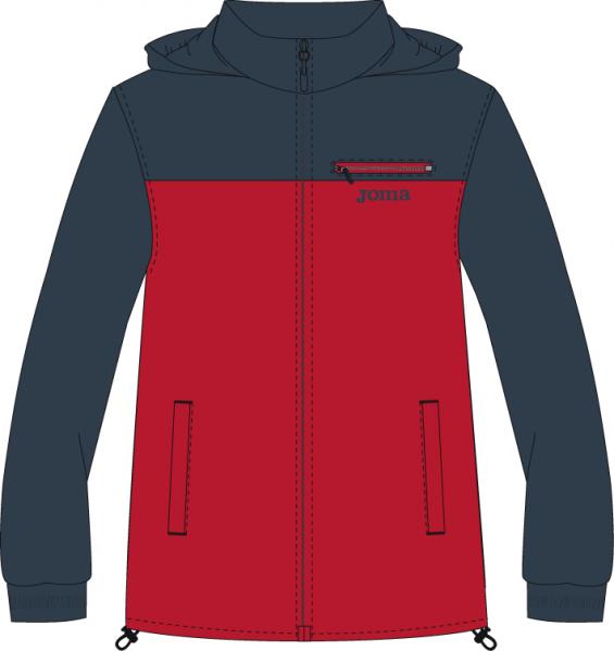 JUNIOR BOY  100% POLY. NAVY-MAROON RAINJACKET
