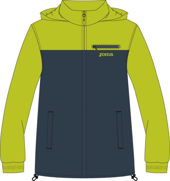 JUNIOR BOY  100% POLY. GREEN-NAVY RAINJACKET