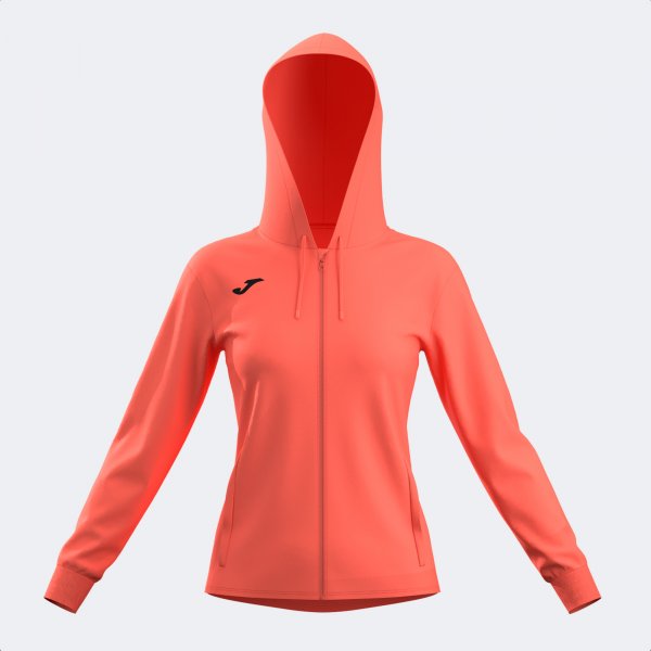 SCULPTURE II ZIP-UP HOODIE CORAL