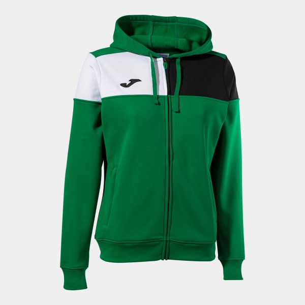 CREW V ZIP-UP HOODIE GREEN BLACK