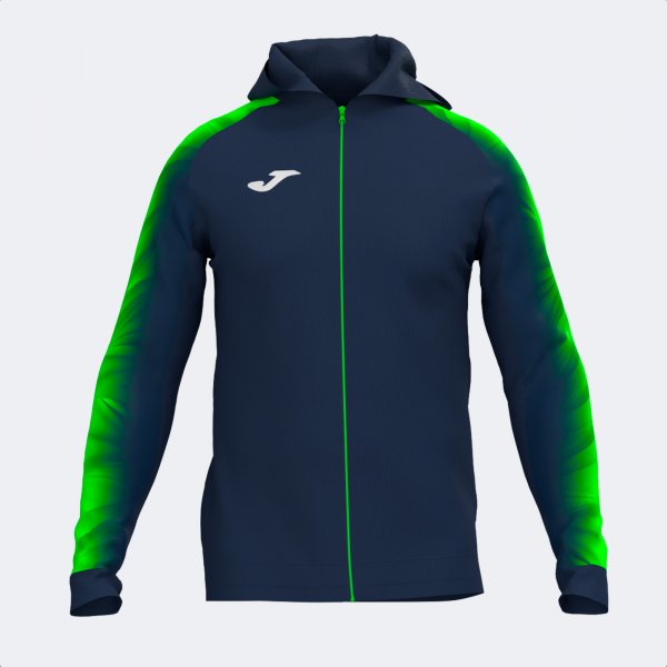 ELITE XI ZIP-UP HOODIE NAVY FLUOR GREEN