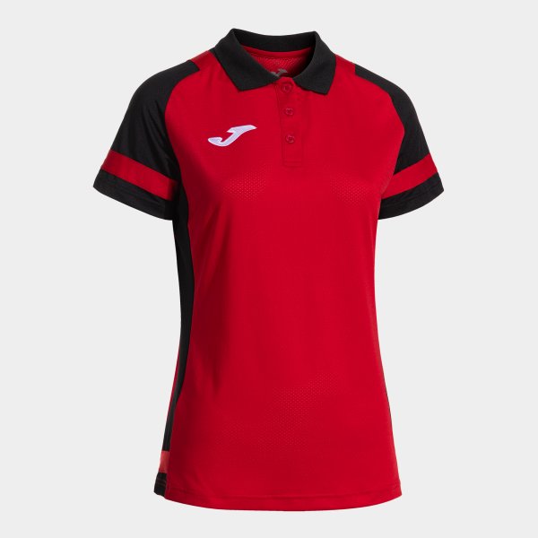 LIDER SHORT SLEEVE POLO RED BLACK