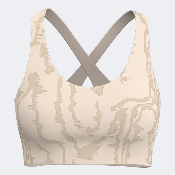 INDOOR GYM SPORT BRA BEIGE ORANGE