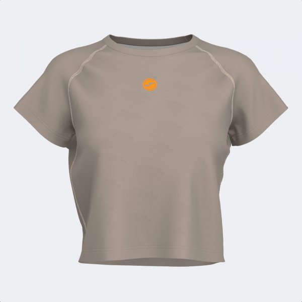 INDOOR GYM SHORT SLEEVE T-SHIRT BEIGE ORANGE