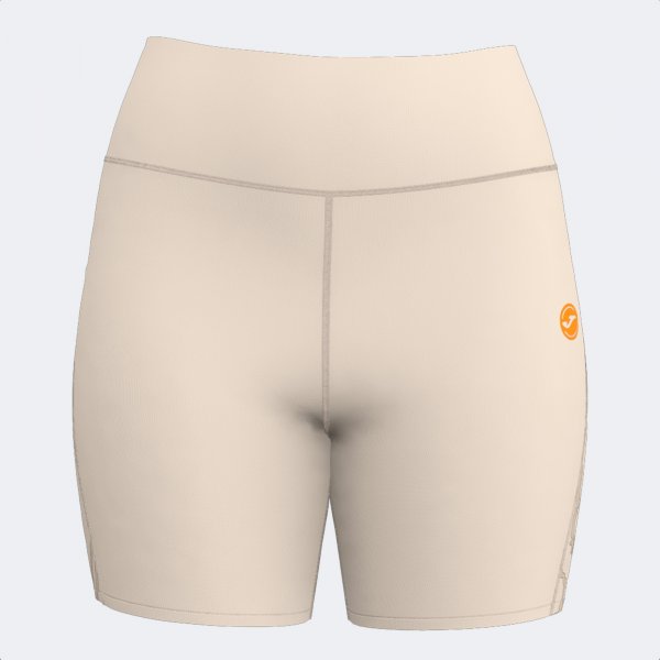 INDOOR GYM SHORT TIGHTS BEIGE ORANGE