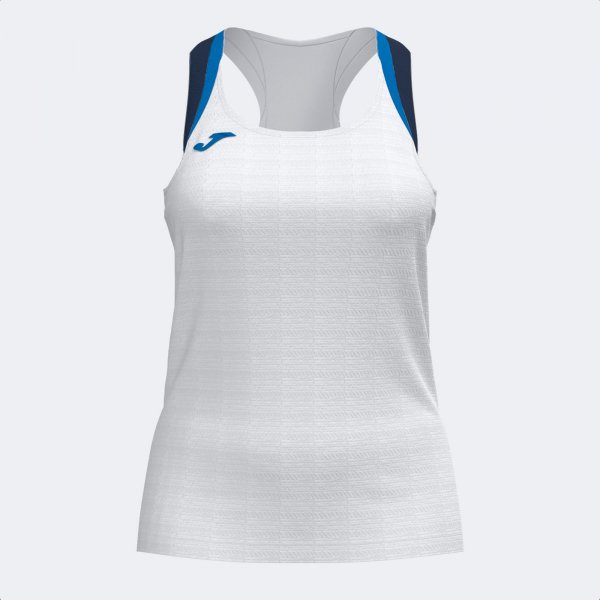TERRA TANK TOP WHITE ROYAL BLUE
