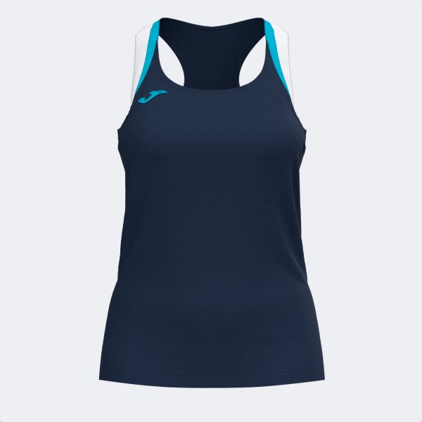 TERRA TANK TOP DARK NAVY FLUOR TURQUOISE