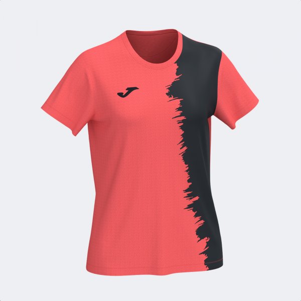 PICASHO SHORT SLEEVE T-SHIRT FLUOR CORAL BLACK