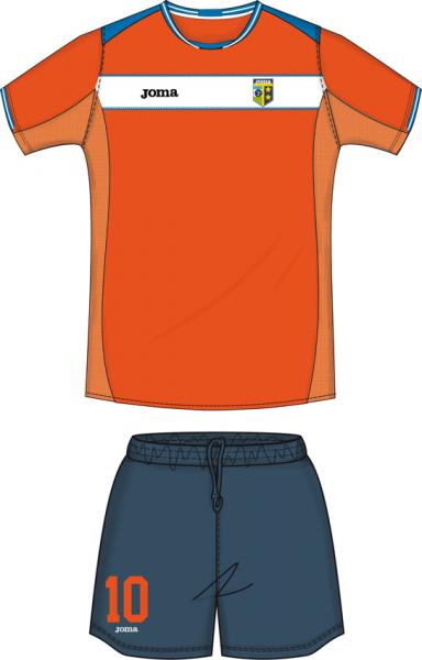 JUNIOR SET (SHIRT+SHORT) ORANGE-NAVY