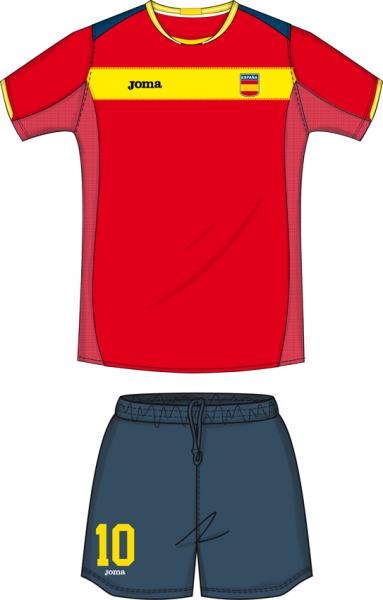 JUNIOR SET (SHIRT+SHORT) RED-NAVY