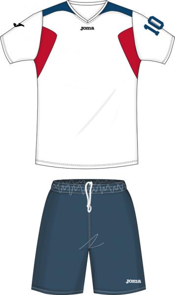 JUNIOR SET (SHIRT+SHORT) WHITE-NAVY