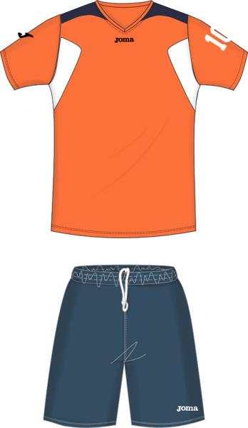 JUNIOR SET (SHIRT+SHORT) ORANGE-NAVY