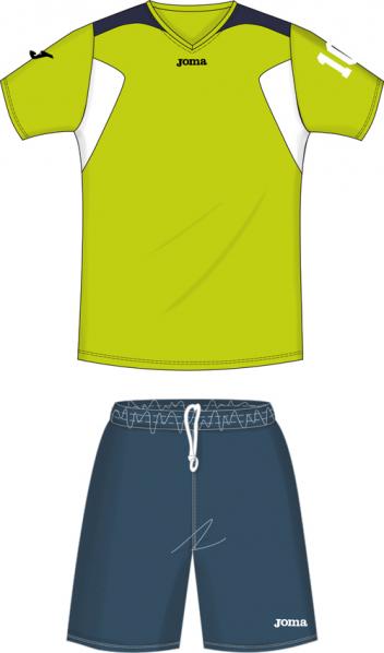 JUNIOR SET (SHIRT+SHORT) LIME-NAVY