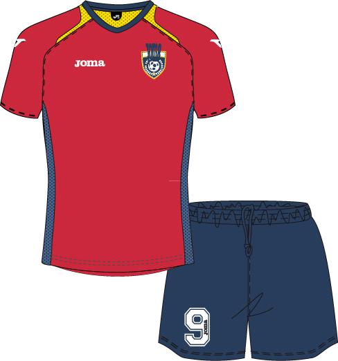 SET OF 2 PIECES RED-NAVY(T-SHIRT+SHORT) 