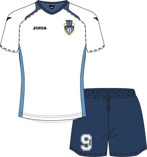 SET OF 2 PIECES WHITE-NAVY (T-SHIRT+SHORT) 