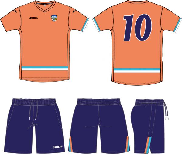 ORANGE-NAVY JR S/S SET